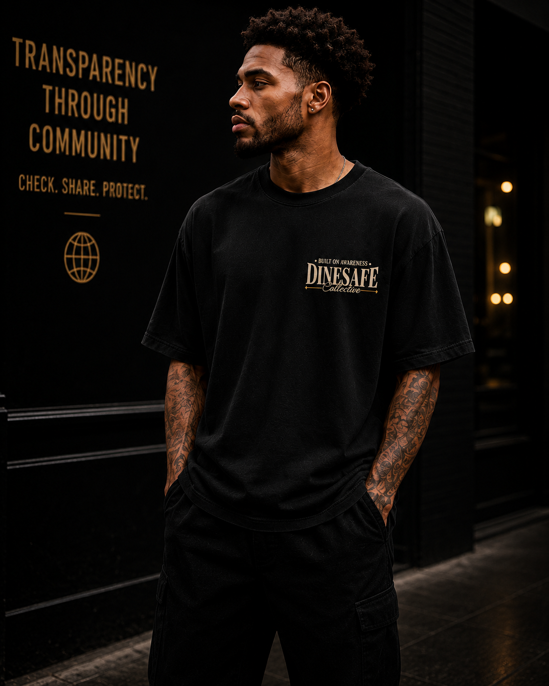 DineSafe Collective Embroidered Heavy Tee